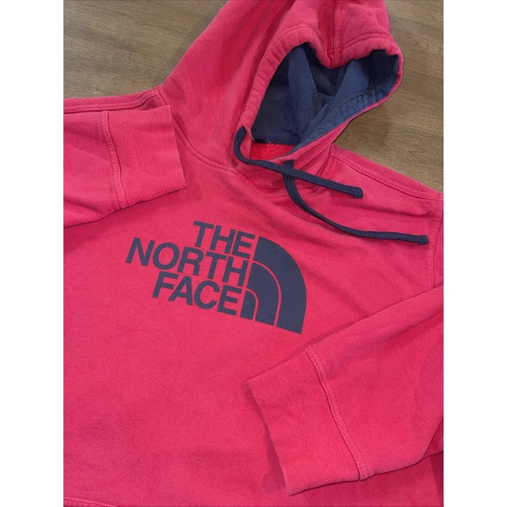 The North Face Pullover Hoodie Men XXL Red Kangaroo Pocket Long Sleeve Cozy